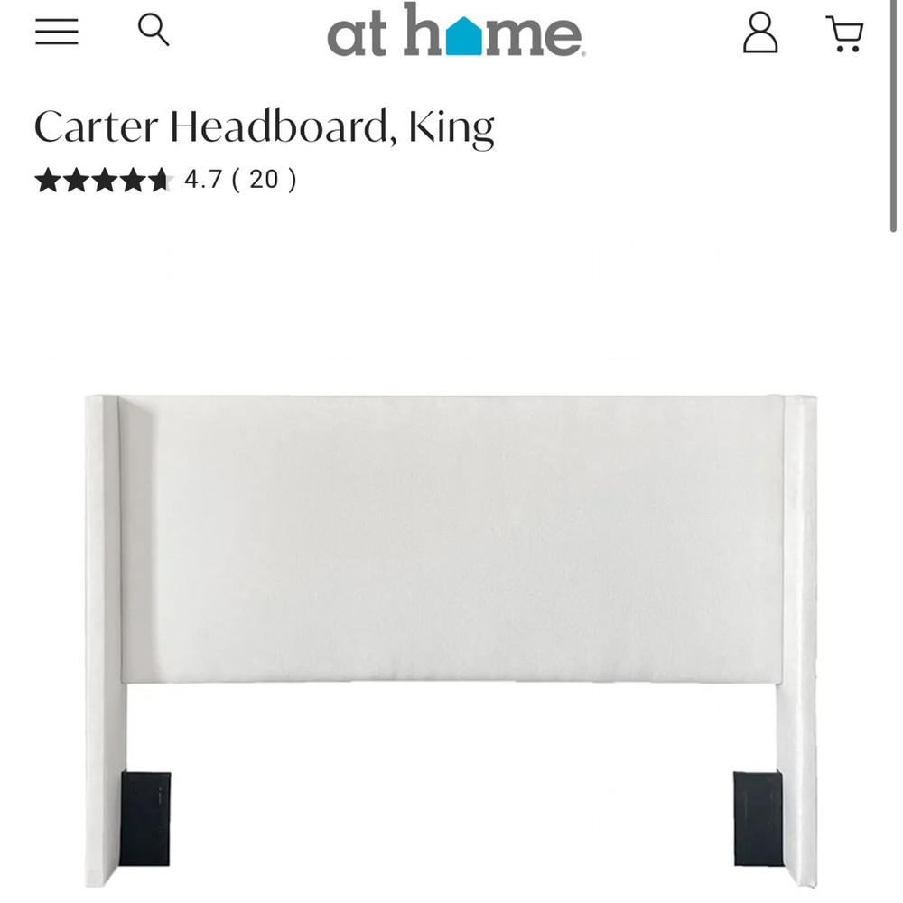 Carter King Headboard - Elegant White